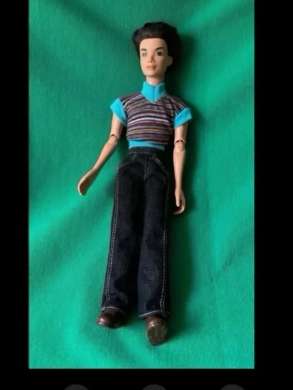 Barbie 1999 My Scene male doll Ryan / Ellis Doll clothes + boombox headphones